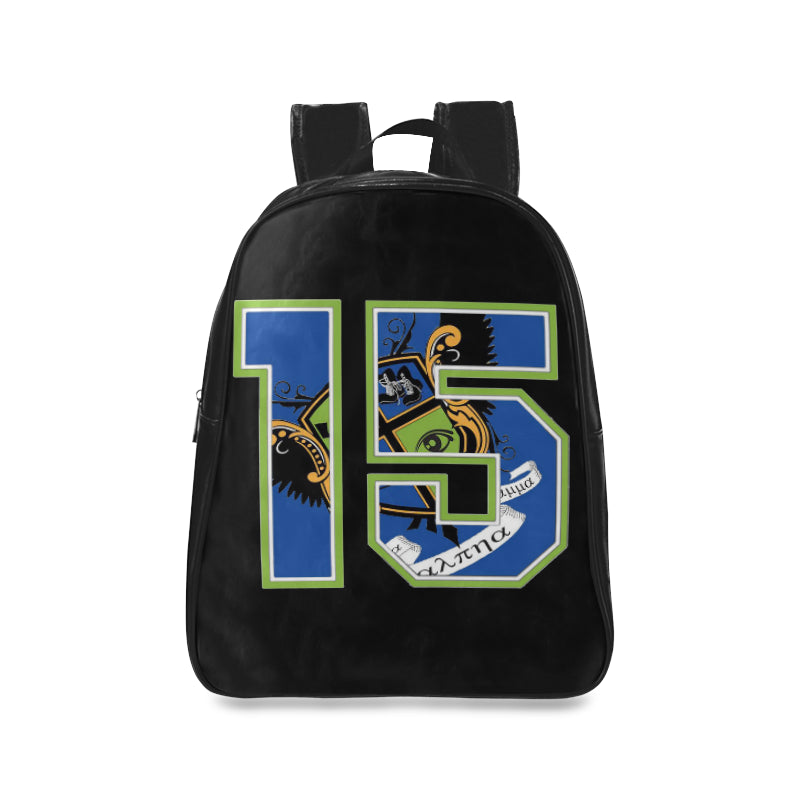 15 w/crest School Backpack/Large (Model 1601)