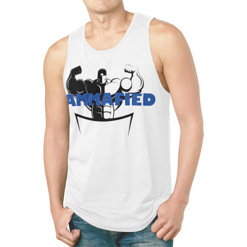 SAG White New All Over Print Tank Top for Men (Model T46)