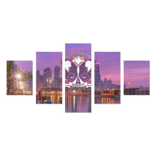 Alpha Gamma Phi Canvas Wall Art Z (5 pieces)