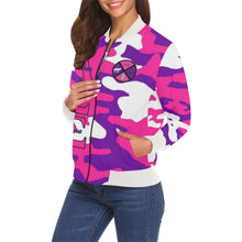 Load image into Gallery viewer, LSS All Over Print Bomber Jacket for Women (Model H19)