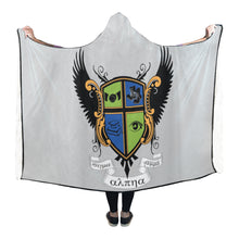 Load image into Gallery viewer, Grey hooded blanket w/crest Hooded Blanket 80&#39;&#39;x56&#39;&#39;