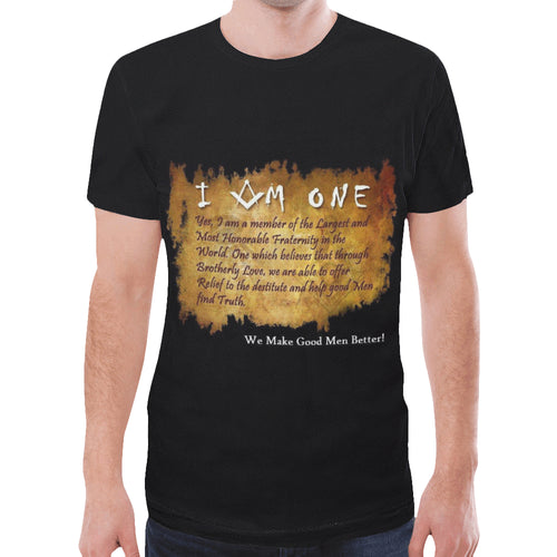 i am 1 4x-5x New All Over Print T-shirt for Men/Large Size (Model T45)