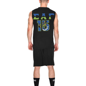 Black SAG '15 All Over Print Basketball Uniform