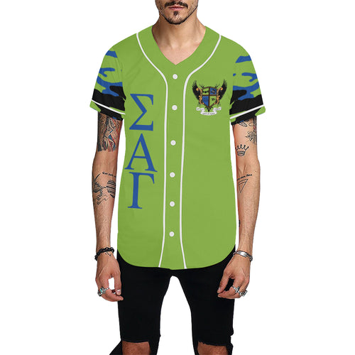 Sigma Alpha Gamma All Over Print Baseball Jersey for Men (Model T50)