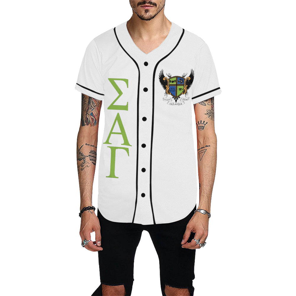 Sigma Alpha Gamma All Over Print Baseball Jersey for Men (Model T50)