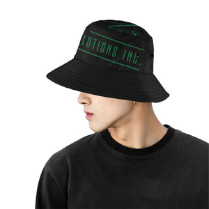 Uncommon Solutions black All Over Print Bucket Hat for Men