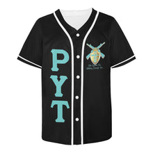 Load image into Gallery viewer, pyt black All Over Print Baseball Jersey for Men (Model T50)