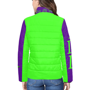 gpg Women's Stand Collar Padded Jacket (Model H41)
